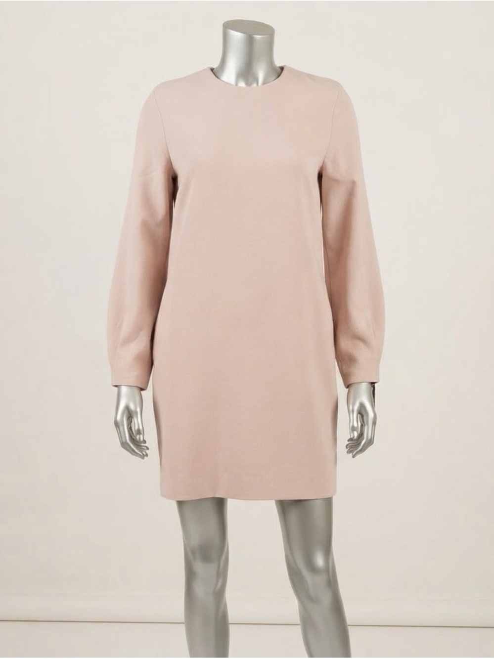 COS Women’s Size 2 Blush Pink Rayon Long Sleeve Shift Mini Dress NWT